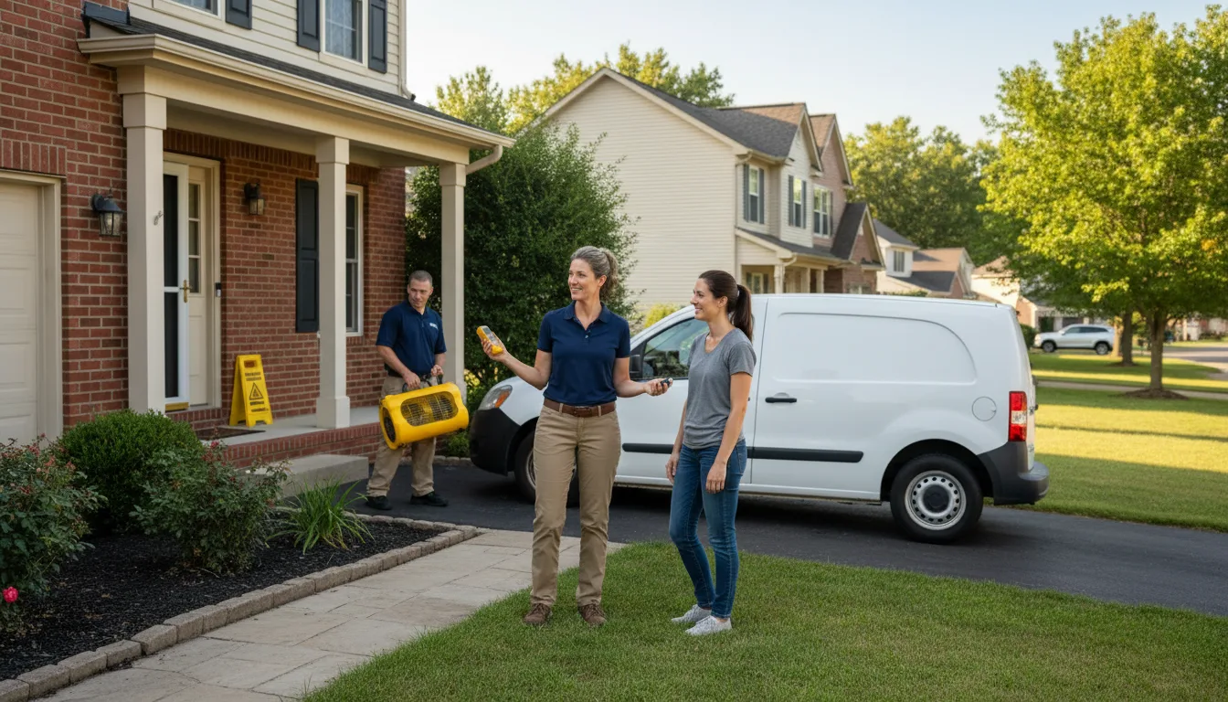 Water restoration image for Dehumidification And Cleanup Services in Placedo, TX